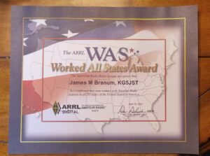 Certificate - ARRL Worked All States