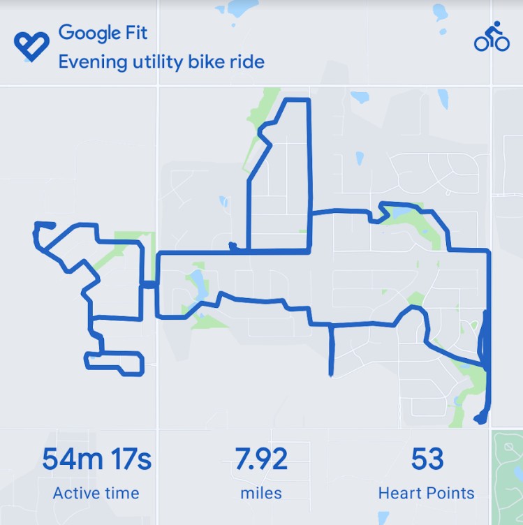 map of bike route