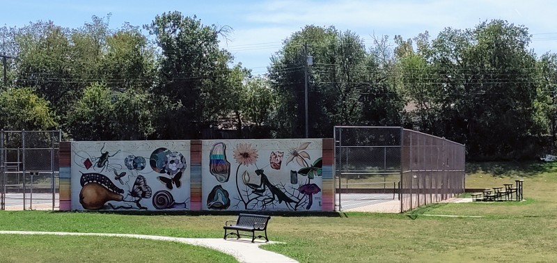 Mural in park in OKC