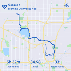 map of bike route