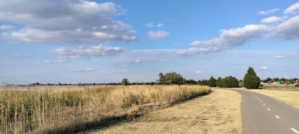 Lake Hefner trails, near Southeast corner of lake