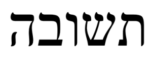 Hebrew characters for the word Teshuvah